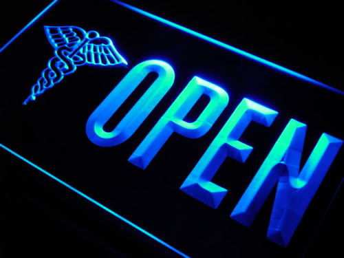 OPEN Clinic Drug Shop Display Neon Light Sign